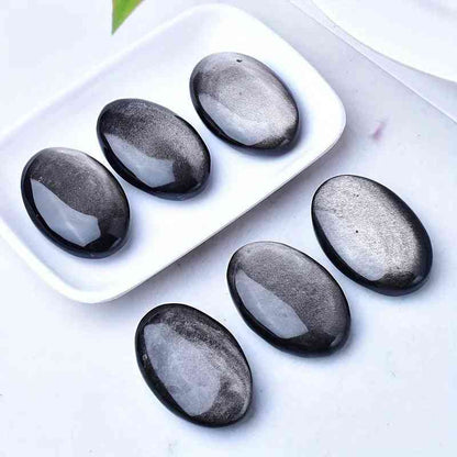 2.2inSilveryObsidianPalmStoneCrystaHolaHealingforGift_1 - CrystalHola