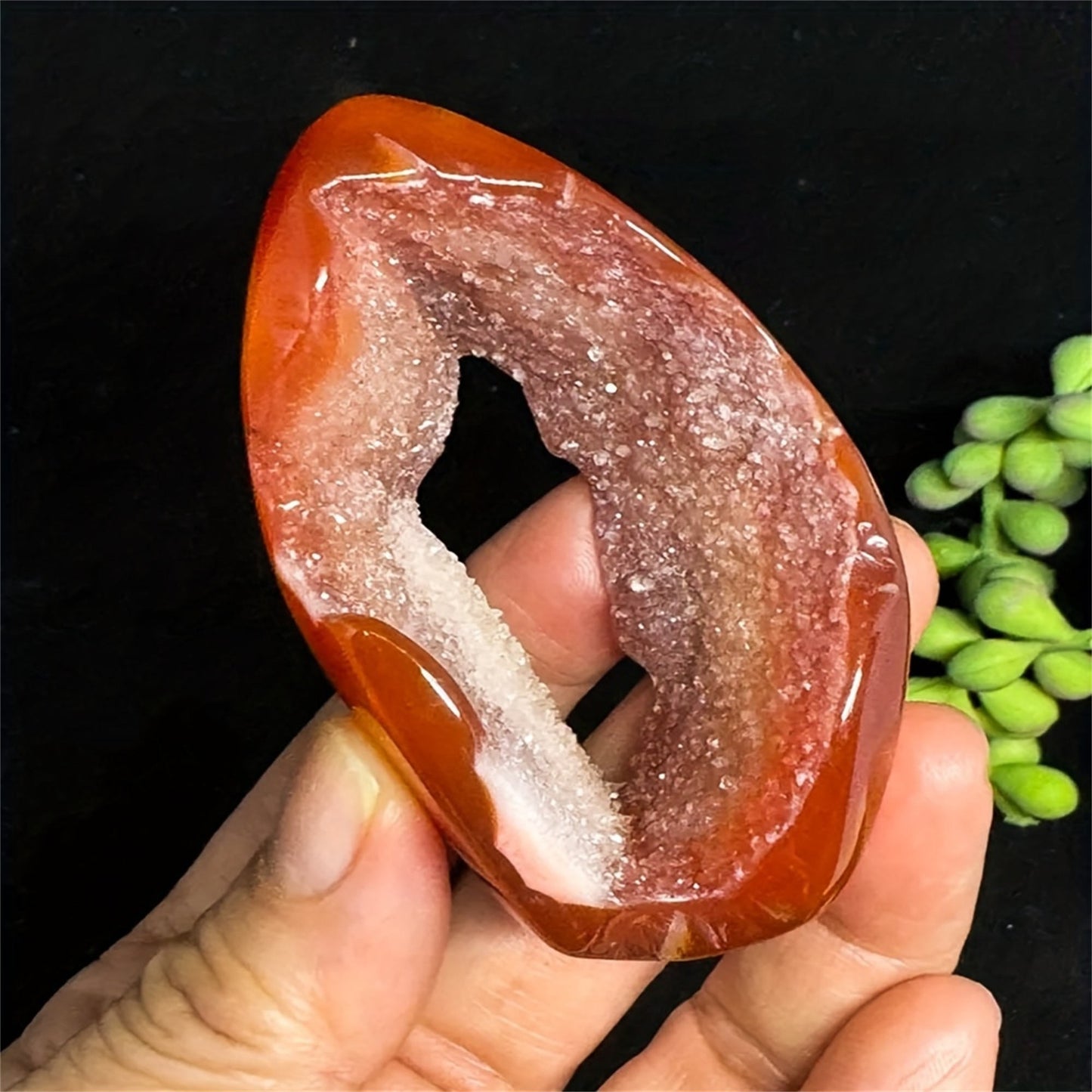20-300g Œuf Géode en Cornaline | CrystalHola