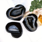 Black Agate Geode Heart