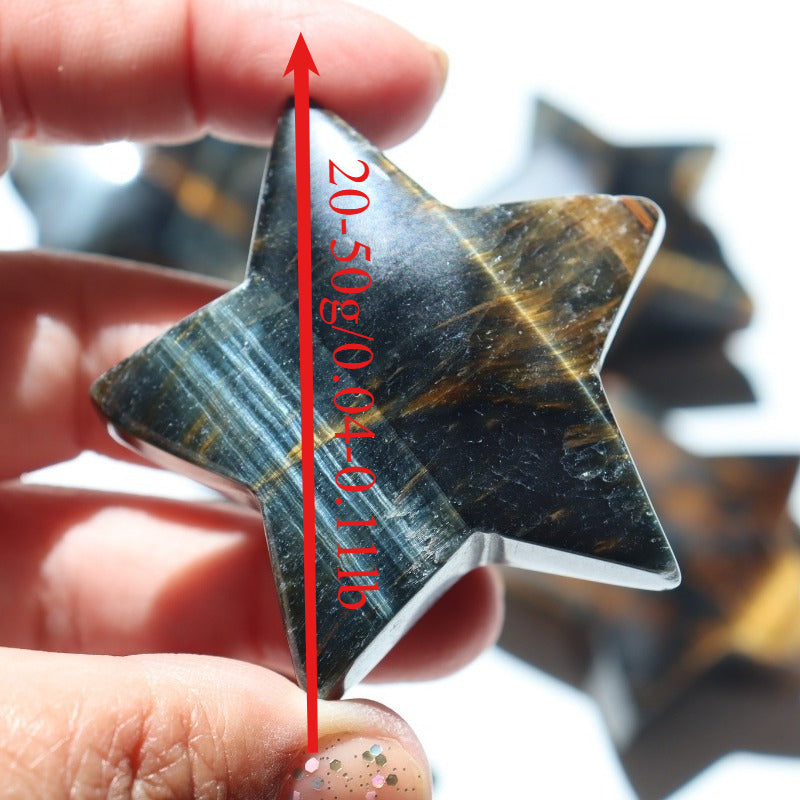Tiger Eye Stone Five-Pointed Star for Gifts