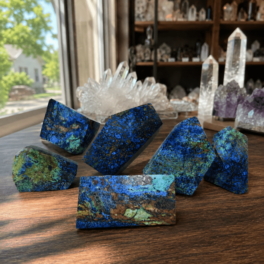 Azurite Freeform Stone for Decor