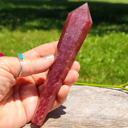 Strawberry Quartz Wand for Decor