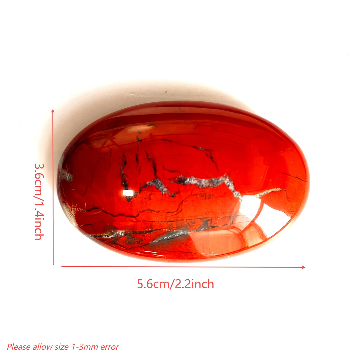 Red Jasper Palm Stone for Decor
