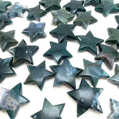 Moss Agate Star for Collection