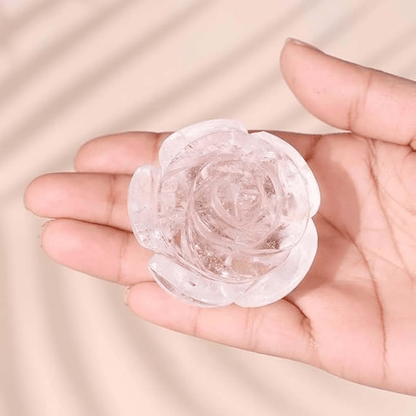 Rose Quartz and Clear Quartz Rose