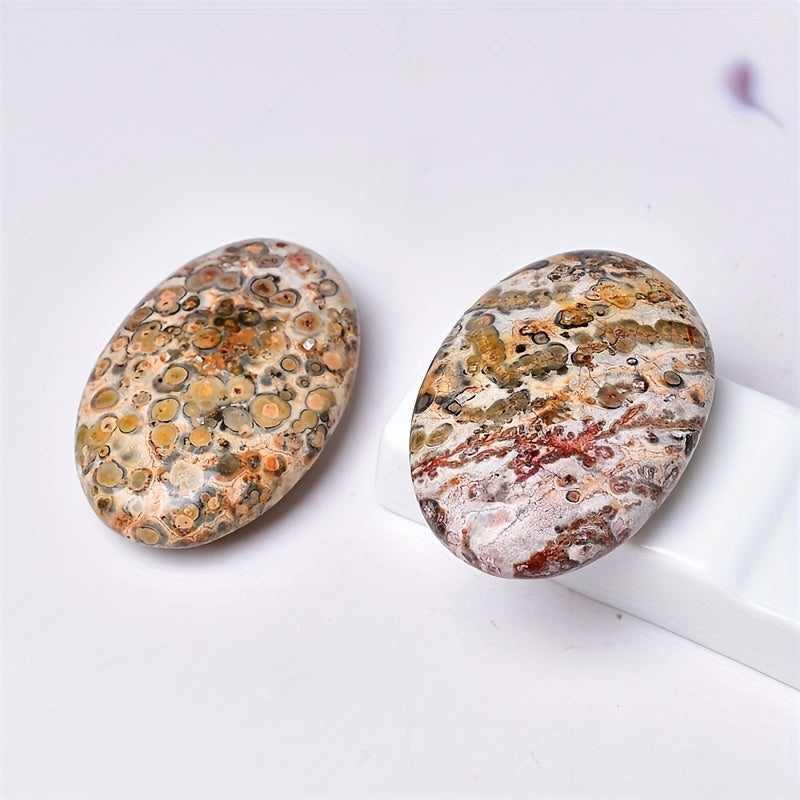 Leopard Print Stone Handlepiece Palm Stone