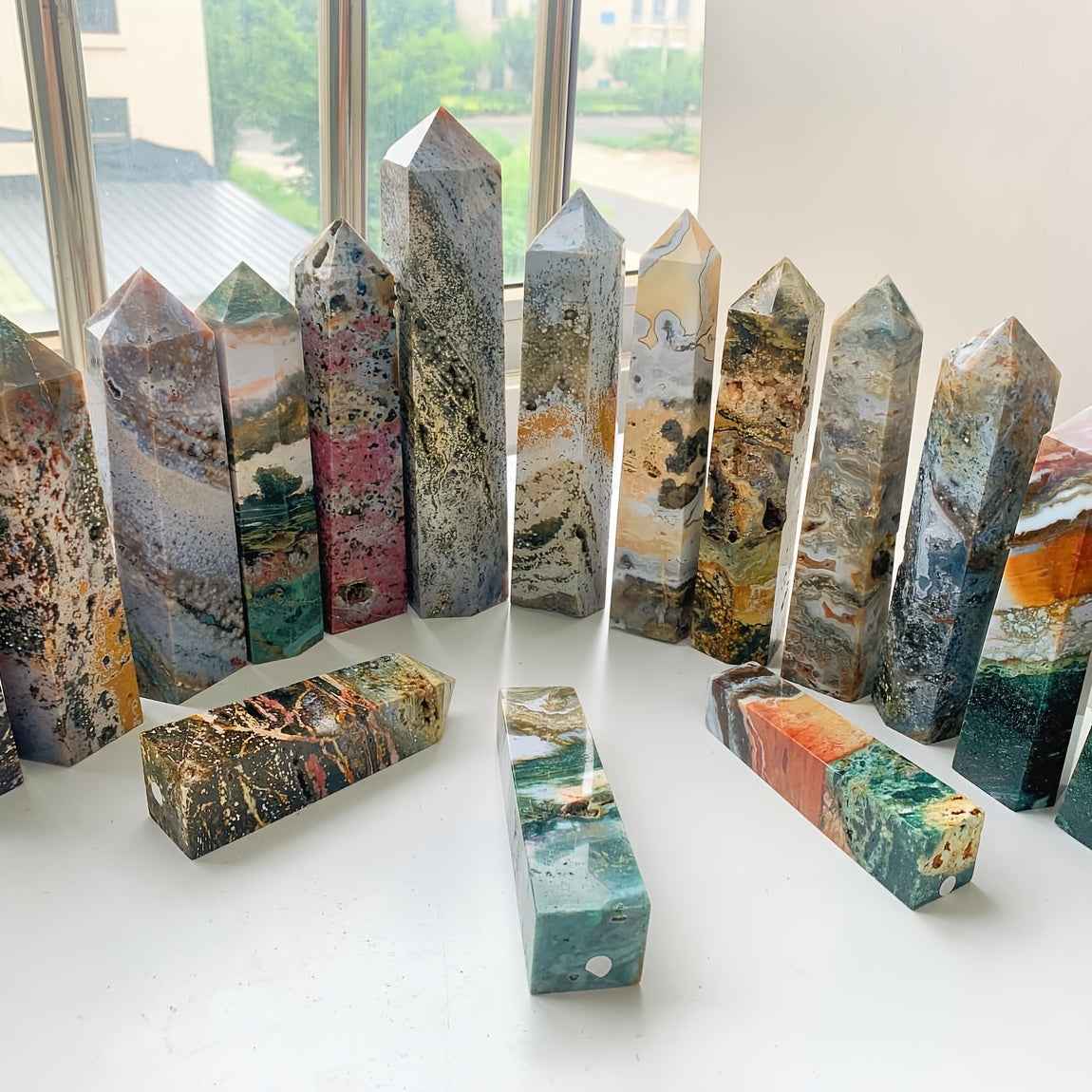 30-200g Ocean Jasper Tower|CrystalHola Wholesale