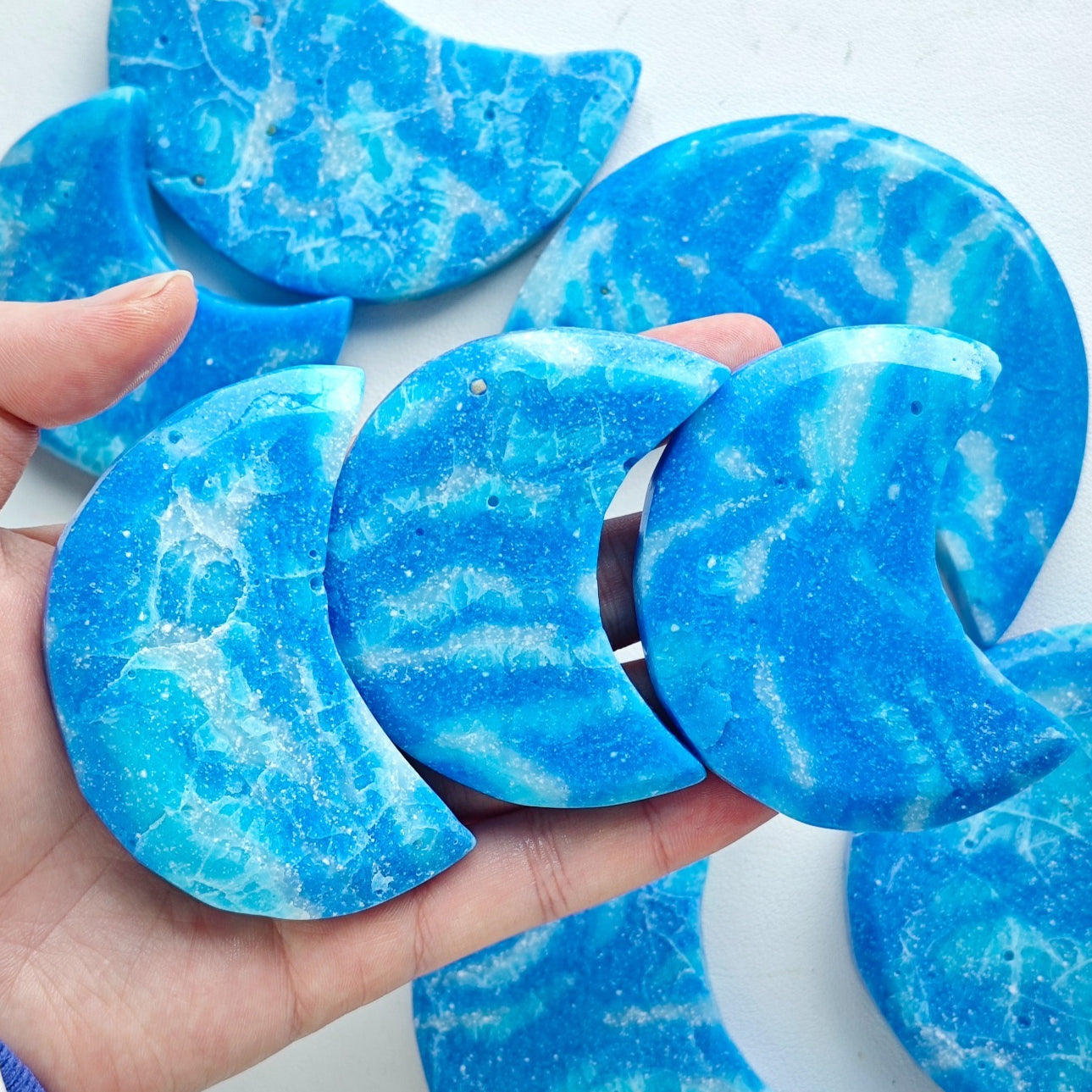 Synthetic Larimar Moon