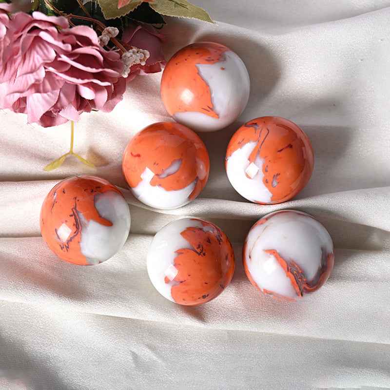 4-5cmOrange  Flame Agate Sphere |Wholesale CrystalHola