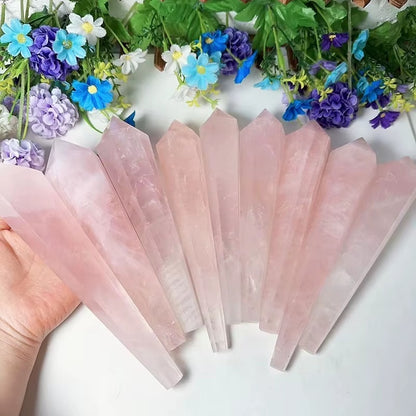 Rose Quartz Wand for Decor