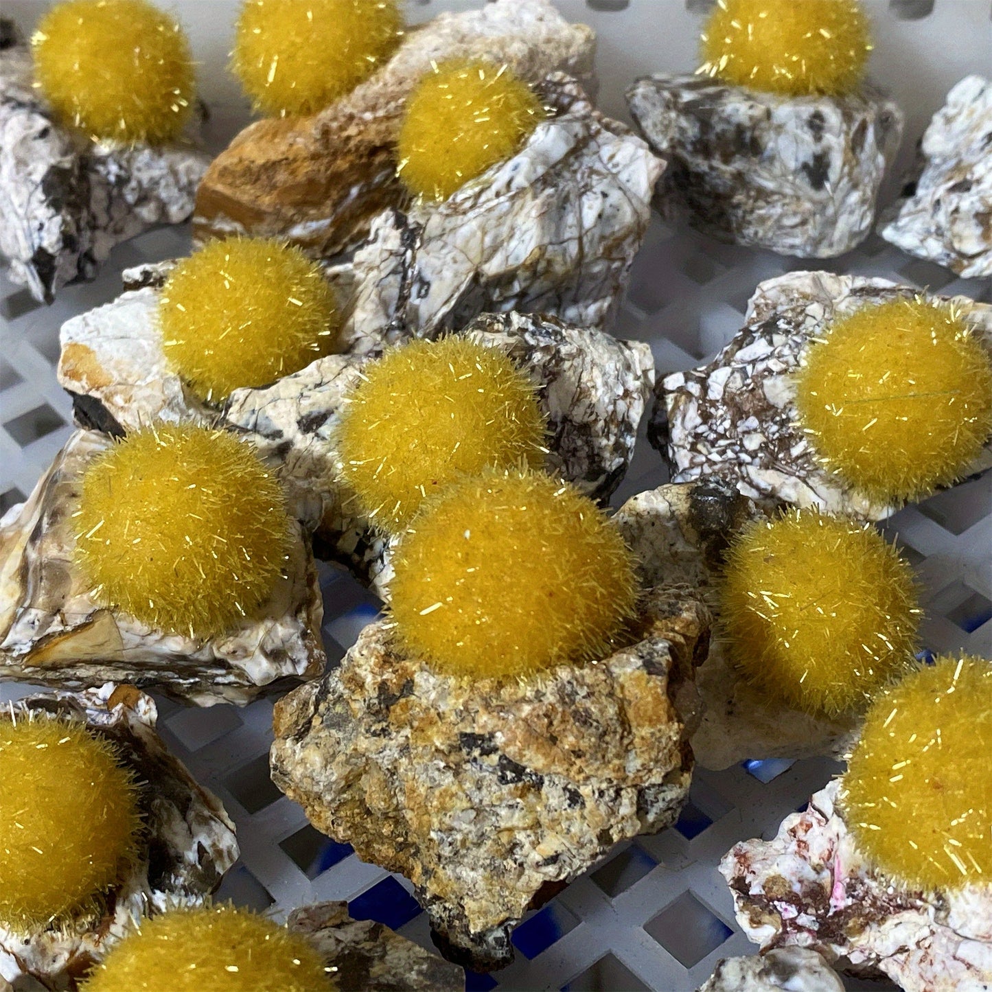 50-100g Rare Artificial  Zeolite Yellow Mineral Specimen | CrystalHola Wholesale