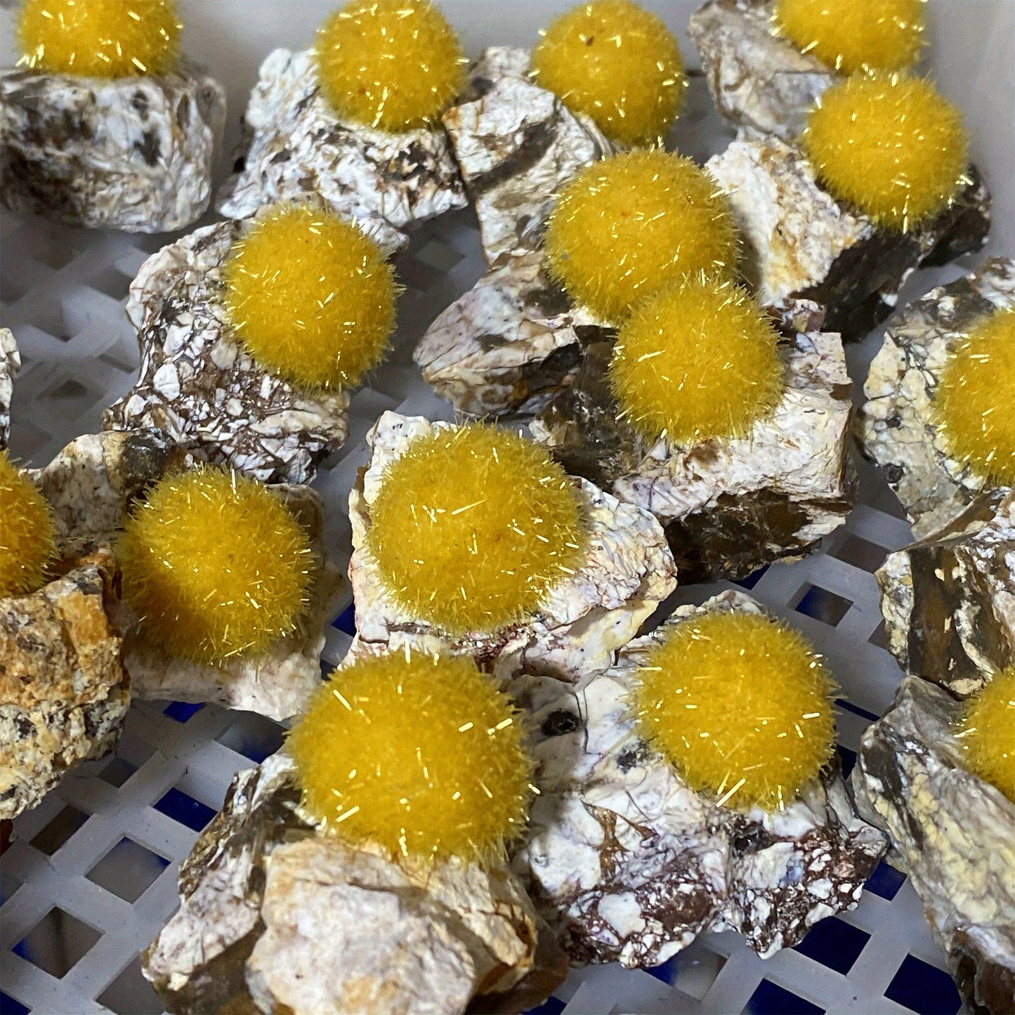 50-100g Rare Artificial  Zeolite Yellow Mineral Specimen | CrystalHola Wholesale