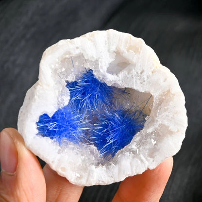 50-120g  Blue Goethite White Agate Geode|CrystalHola