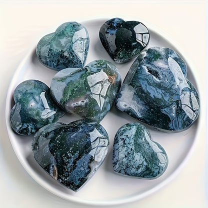 50-150g Moss Agate Heart|CrystalHola Wholesale