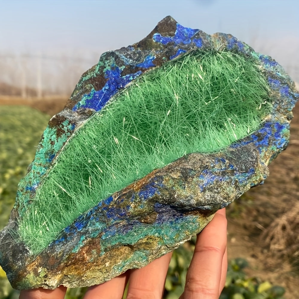 Aiguille avec minéral azurite|CristalHola