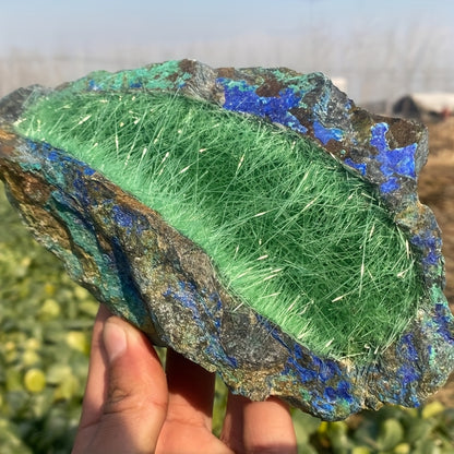 Aiguille avec minéral azurite|CristalHola