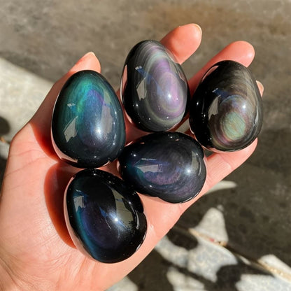 Œuf d'obsidienne arc-en-ciel de 50 à 200 g | CrystalHola