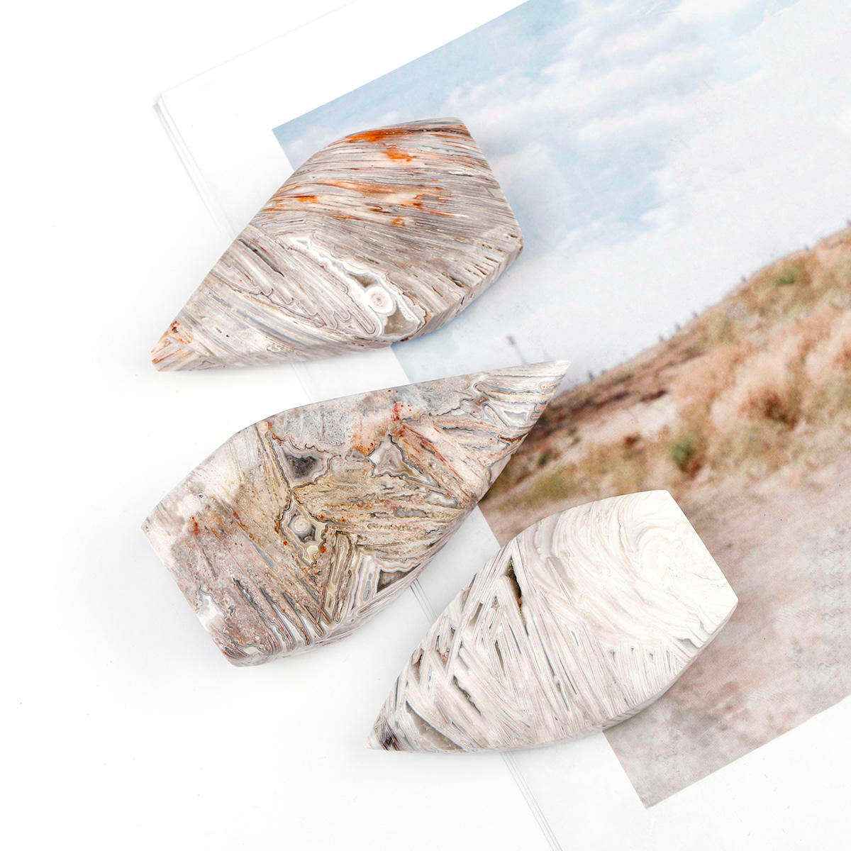 50-200g White Mexican Agate Water Drop Freeform |CrystalHola Wholesale