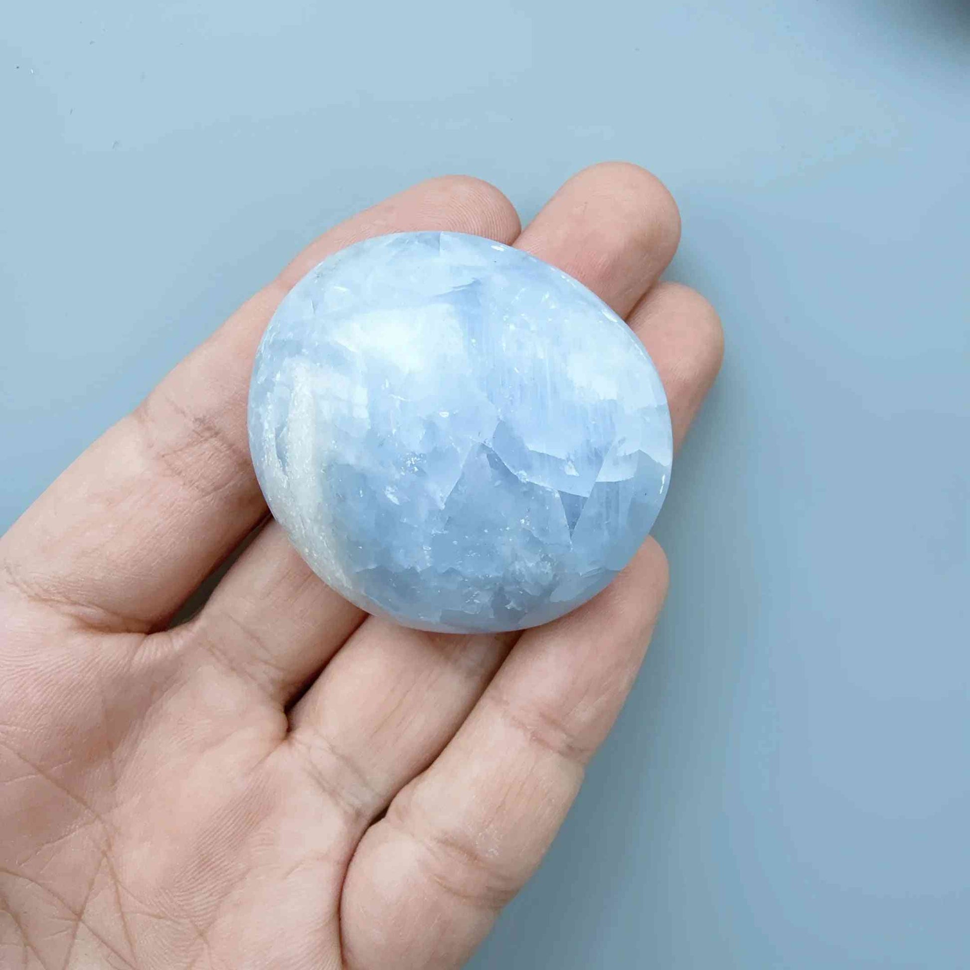 50-300gBlueCelestitePalmStoneCrystaHolaHealingforGift_1 - CrystalHola