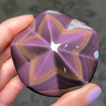 Natural Rainbow Obsidian Five-Pointed Star