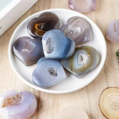 Natural Agate Crystal Heart Geode|Wholesale CrystalHola