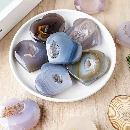 Natural Agate Crystal Heart Geode|Wholesale CrystalHola