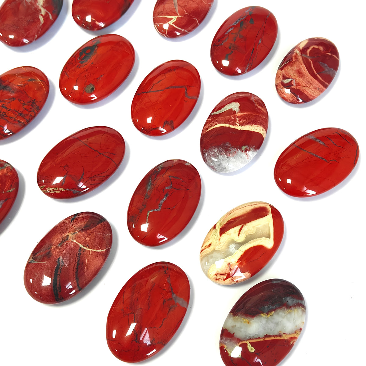 Red Jasper Palm Stone for Decor