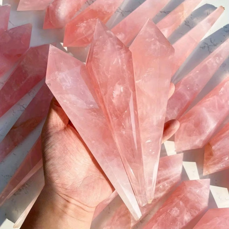 Rose Quartz Wand for Decor