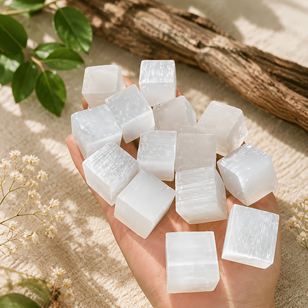 Selenite Cube for Decor