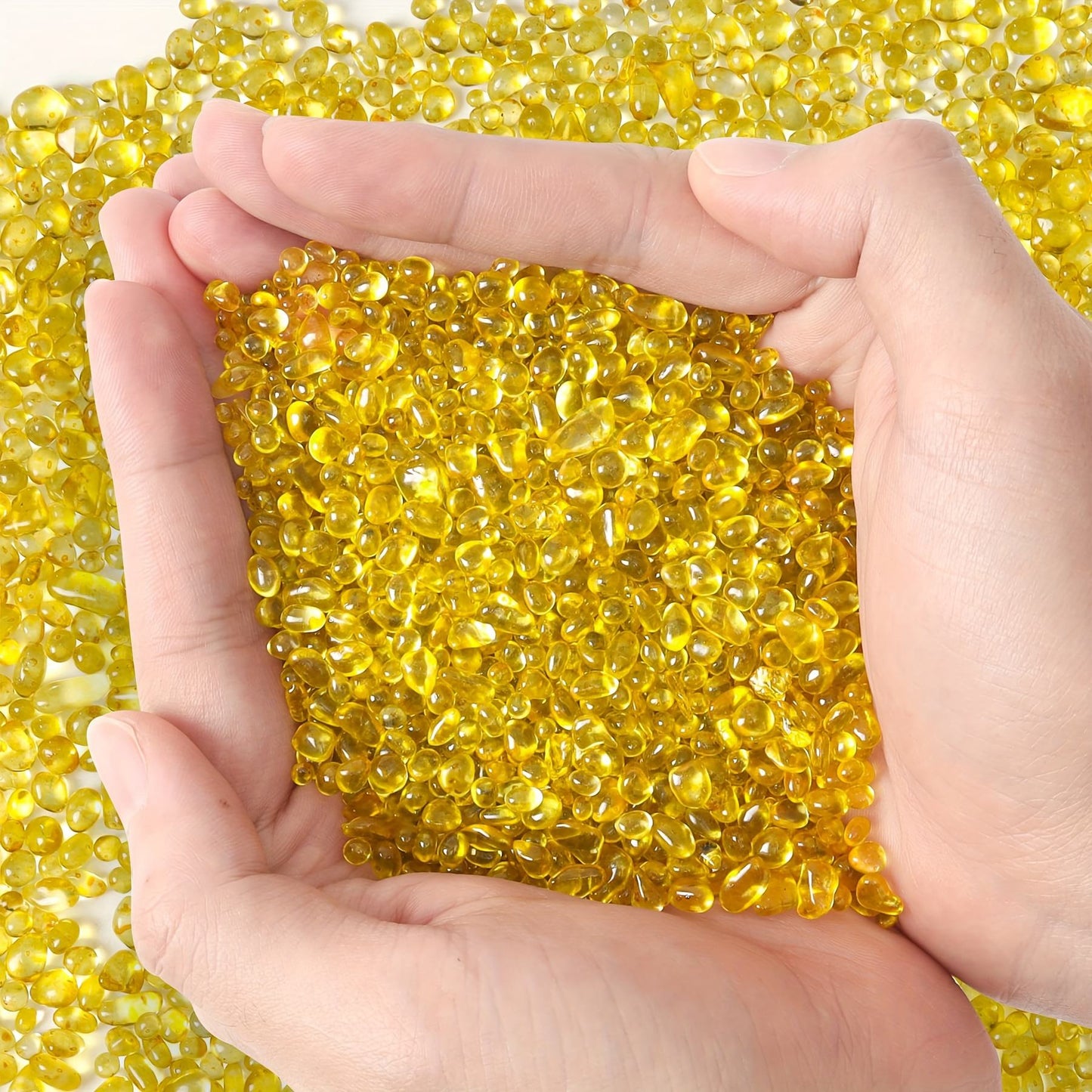 Gravier jaune du Brésil 7-9mm | CrystalHola Wholesale