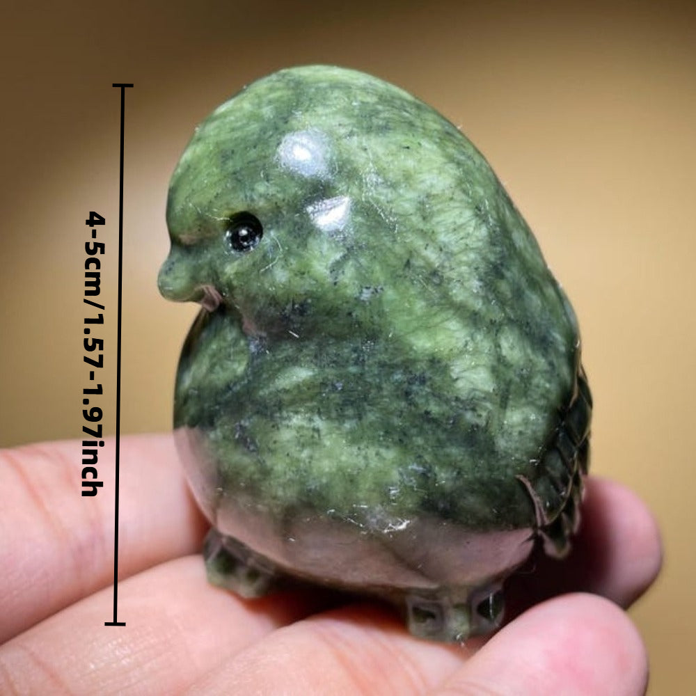 Natural Random Xiuyan Stone Bird Figurine for Gifts