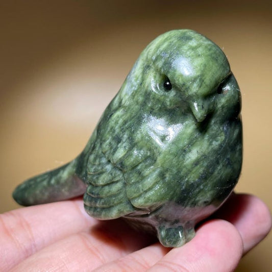 Natural Random Xiuyan Stone Bird Figurine for Gifts