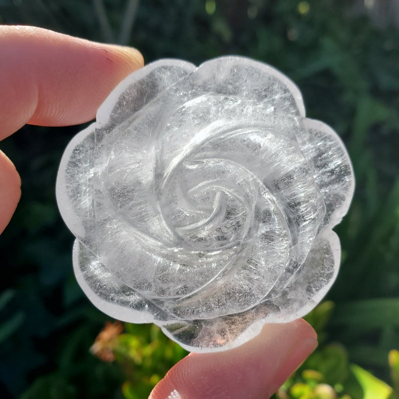 Rose Quartz and Clear Quartz Rose
