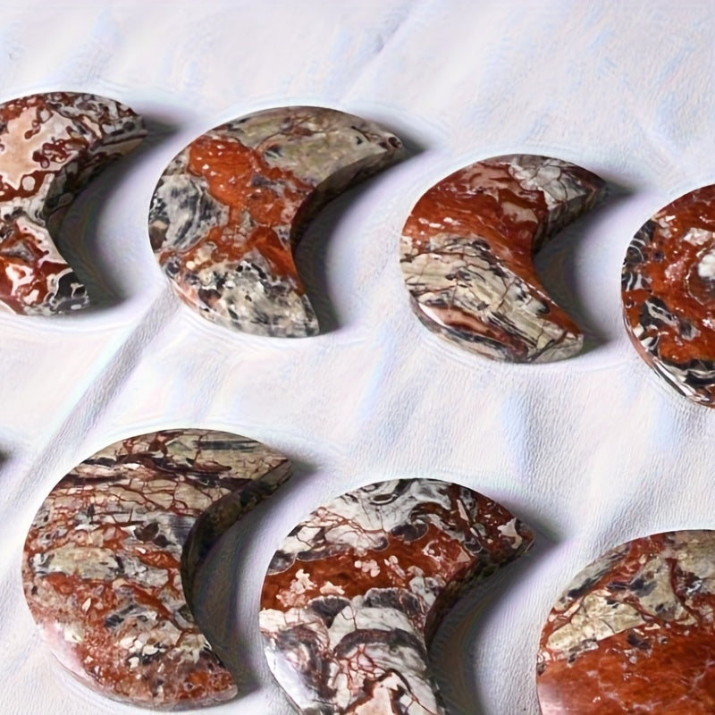 Money Agate Moon Carving