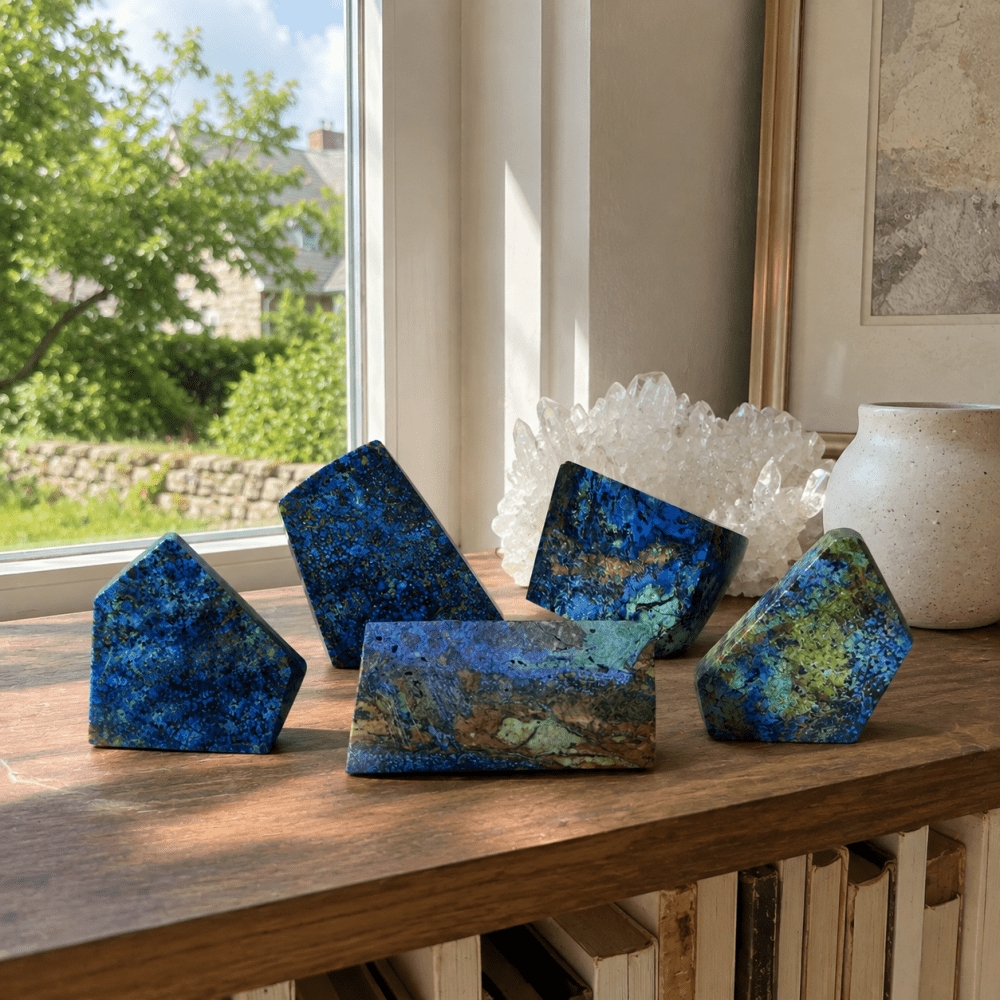 Azurite Freeform Stone for Decor