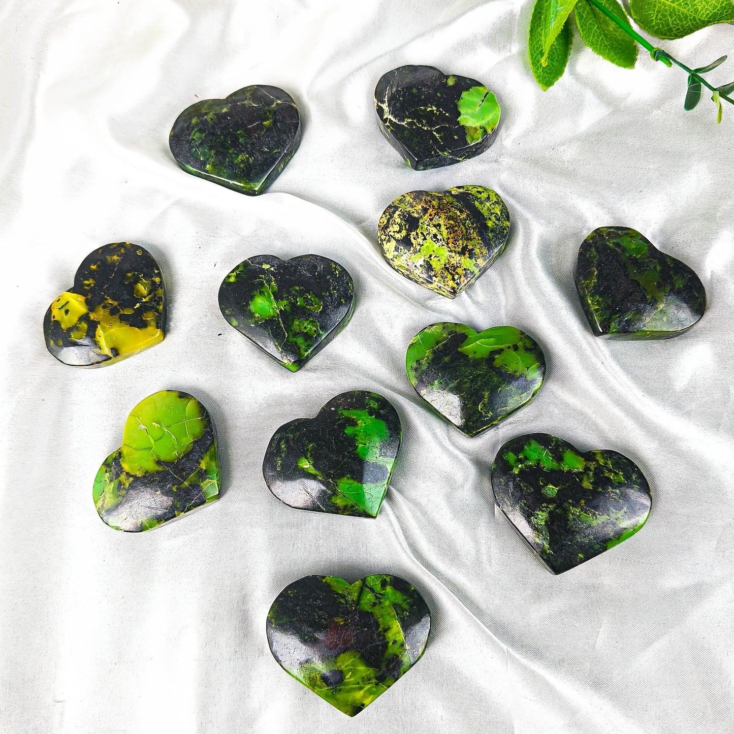 Green Opal Heart for Decor