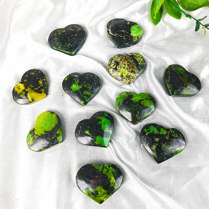 Green Opal Heart for Decor