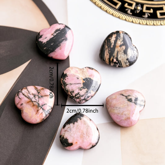 Rhodonite Heart - CrystalHola