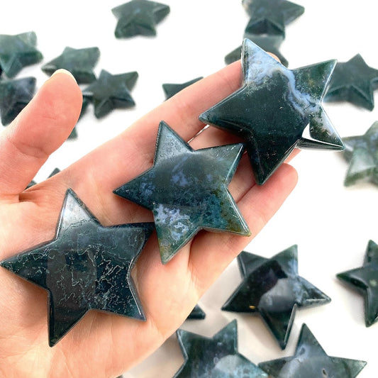 Moss Agate Star for Collection