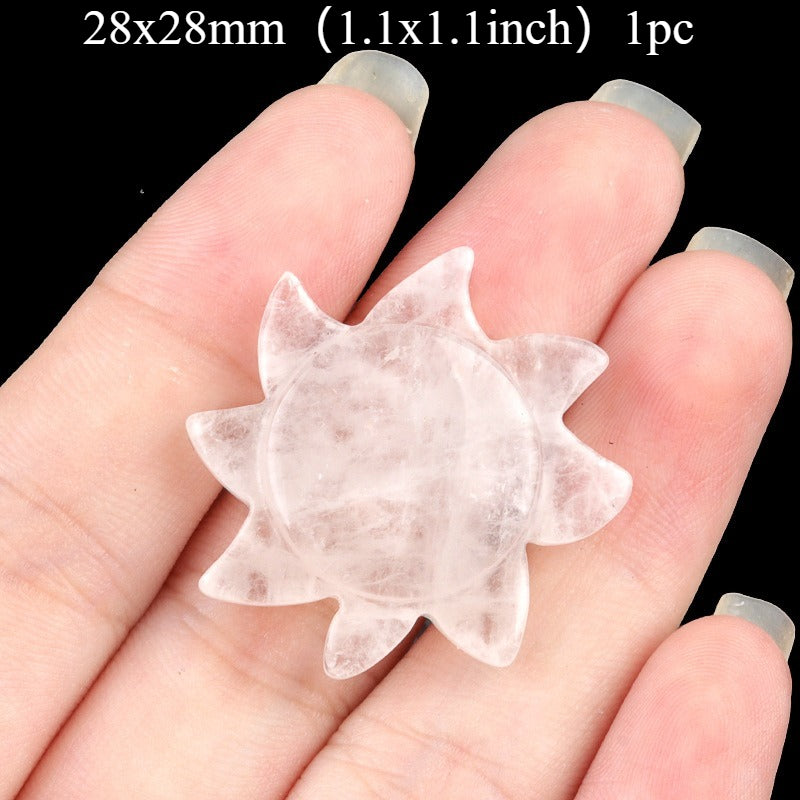 Stone Sun Pollen Tiger Eye Agate Carving Sun