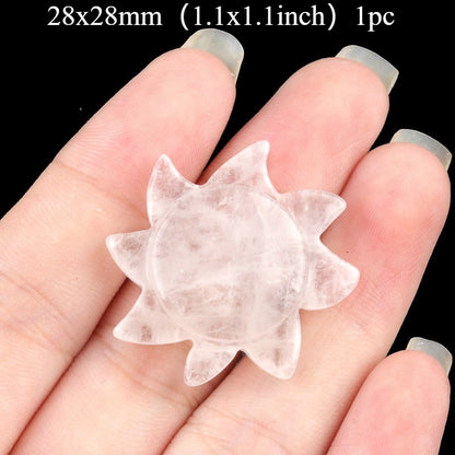 Stone Sun Pollen Tiger Eye Agate Carving Sun