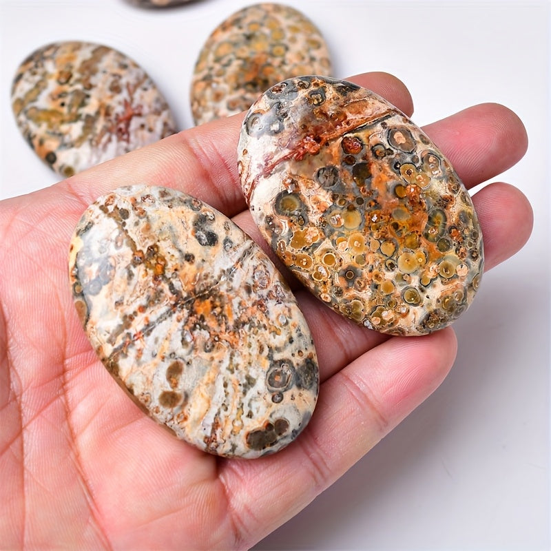 Leopard Print Stone Handlepiece Palm Stone