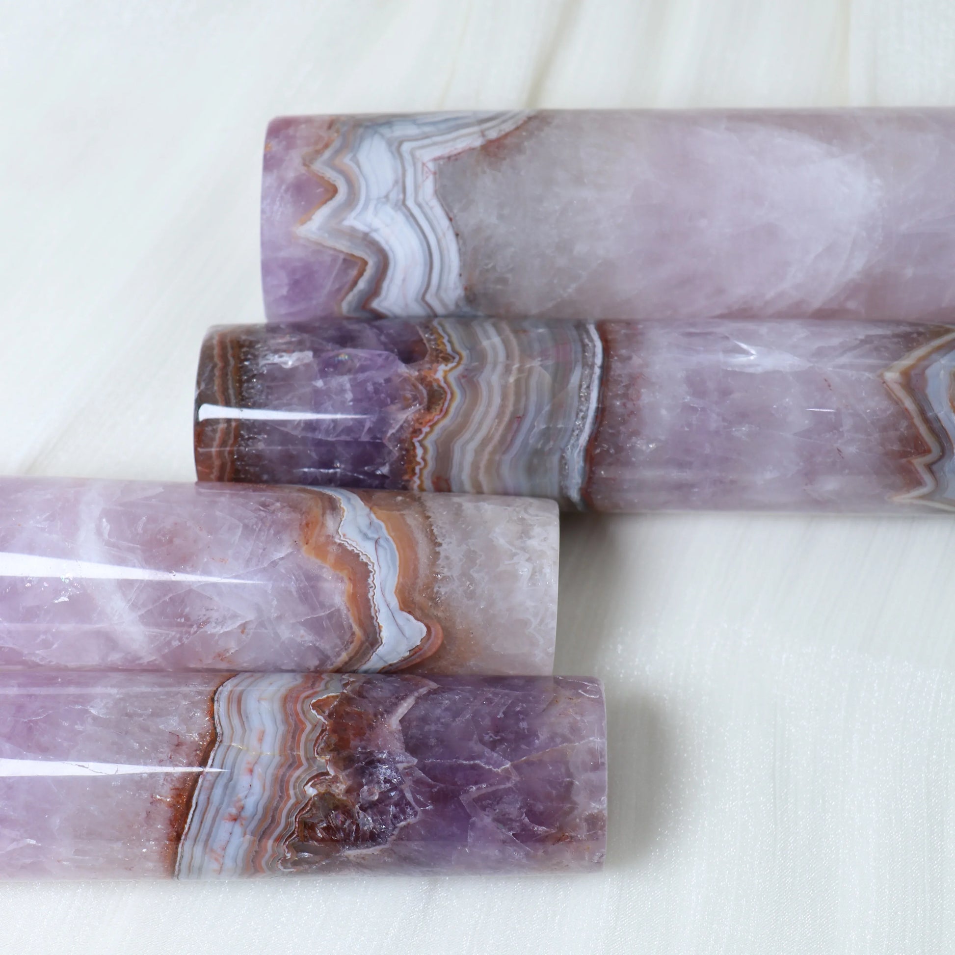 Amethyst Agate Round Wand - CrystalHola