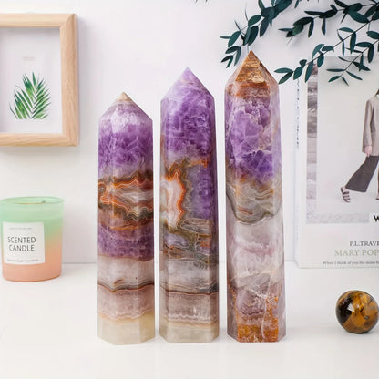 Amethyst Agate Tower - CrystalHola