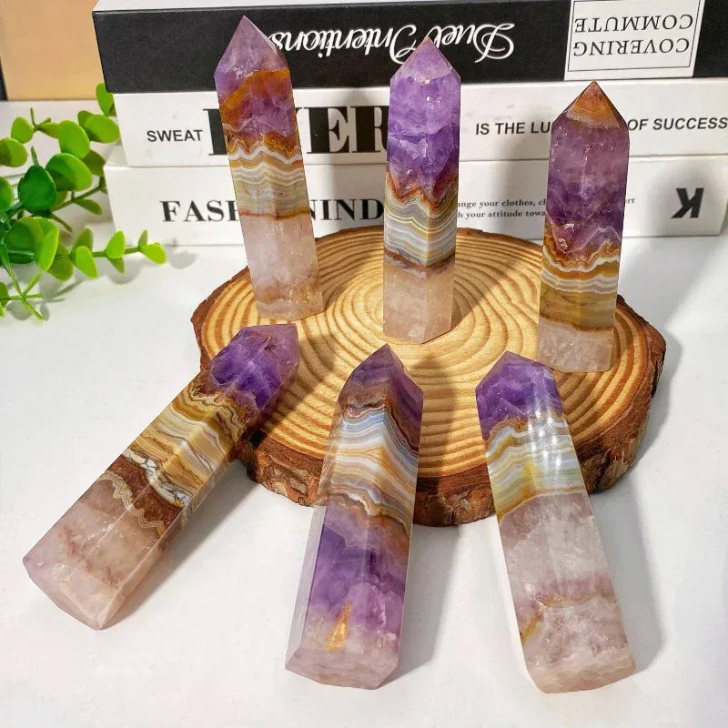 Amethyst Agate Tower - CrystalHola