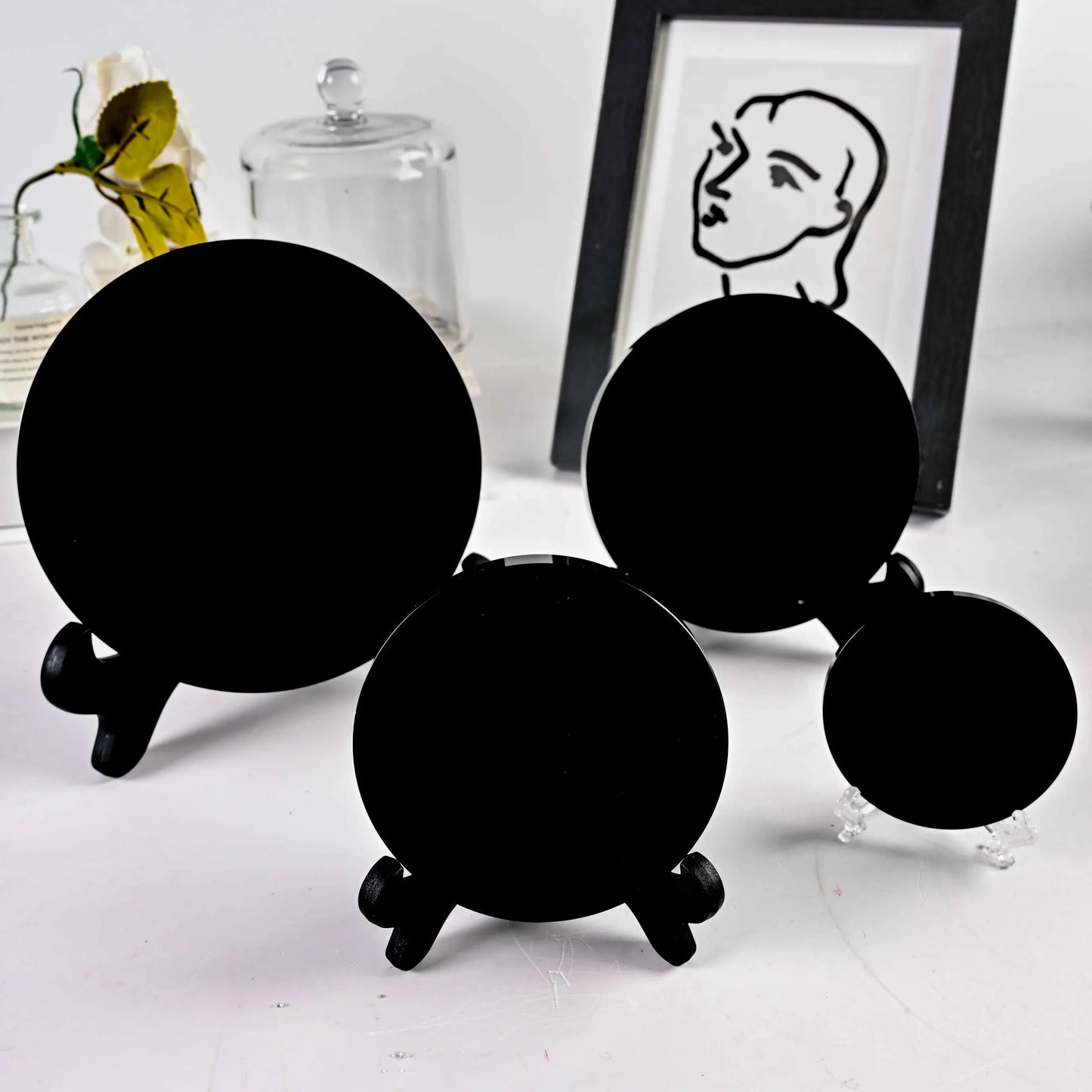 Black Obsidian Disc - CrystalHola