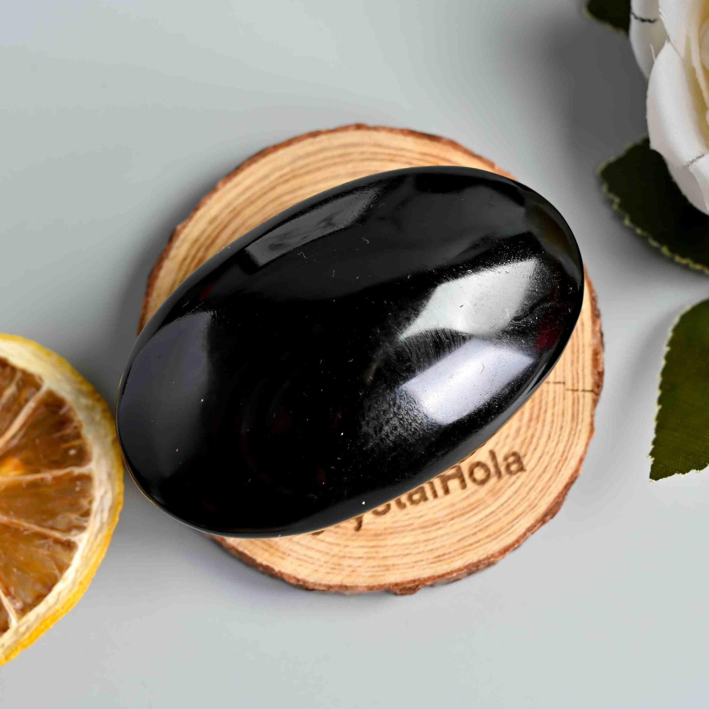 Black Obsidian Palm - CrystalHola