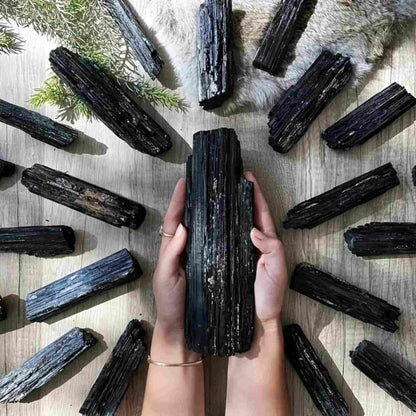 Black Tourmaline Raw Stone - CrystalHola