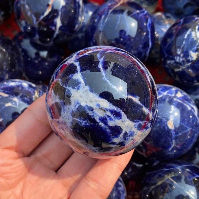Blue Sodalite Sphere - CrystalHola