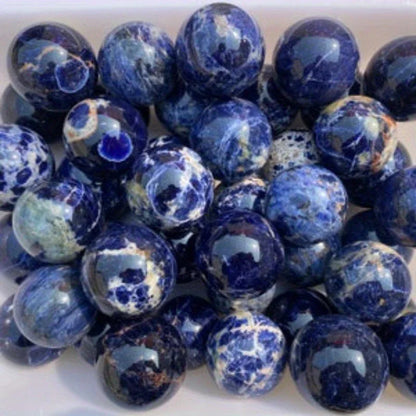 Blue Sodalite Sphere - CrystalHola